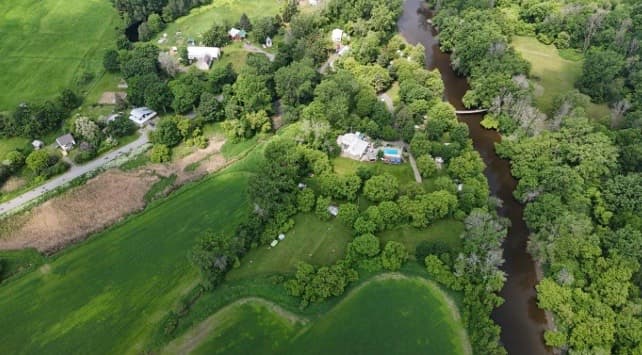 Aerial view of campground